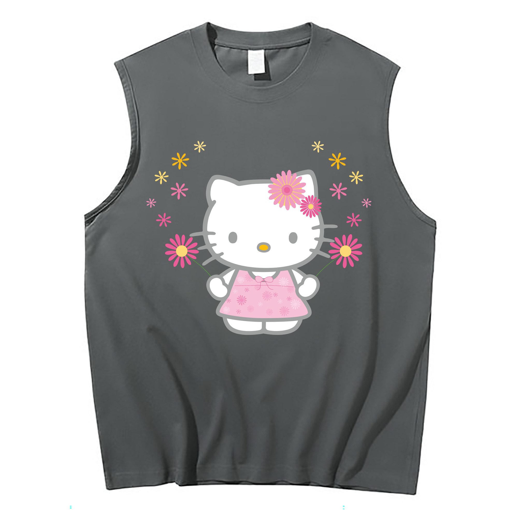 （画像用） Hello Kitty ハローキティ コットン100％タンクトップ（フロントプリント）